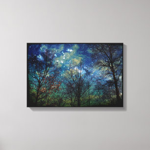 Toile Forêt Mystique La Nature Étoiles Céleste 12x18