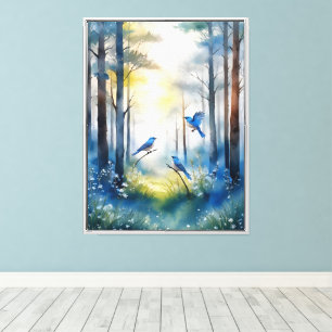 Toile Forêt Scénique des Merlesbleus des Bois