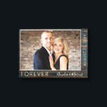 Toile Forever Elegant Rustic Wood Script Mariage Photo<br><div class="desc">Forever Elegant Rustique Script Mariage Photo Canvas</div>