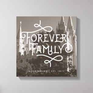 Toile Forever Family LDS Temple Personnalisé Wall Art