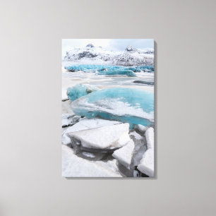 Toile Formations glaciaires de glace en hiver