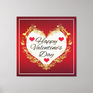 Toile Forme cardiaque Heureuse Sainte-Valentin-47949