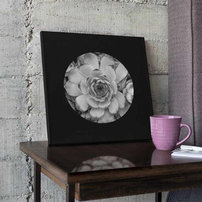 Toile Forme de photo à cercle de bordure noire (Créateur téléchargé)