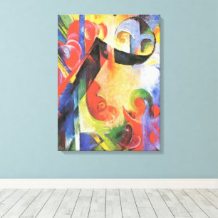 Toile Formes brisées par Franz Marc, Art abstrait vintag