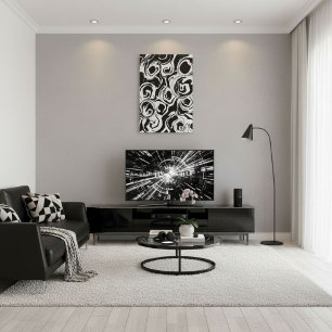 Toile Formes de cercle contemporain moderne abstrait