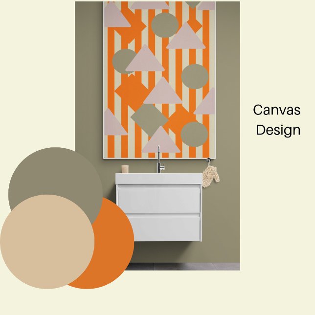 Toile Formes et rayures géométriques abstraites modernes (Créateur téléchargé)