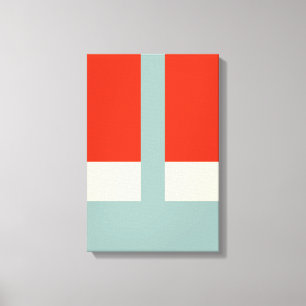 Toile Formes géométriques Gris rouge Abstrait