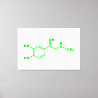 Formule chimique moléculaire d'adrénaline