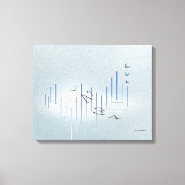 Toile Formule, graphique, symboles mathématiques 13 (Recto)