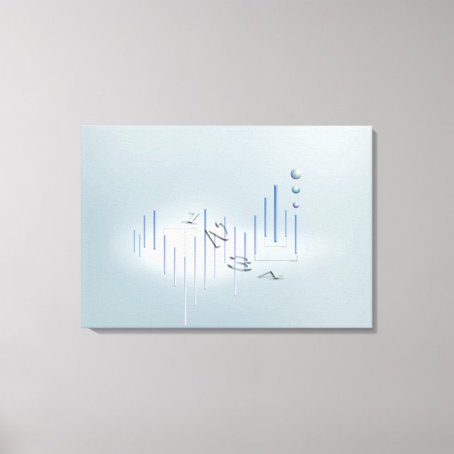 Toile Formule, graphique, symboles mathématiques 13 (Recto)