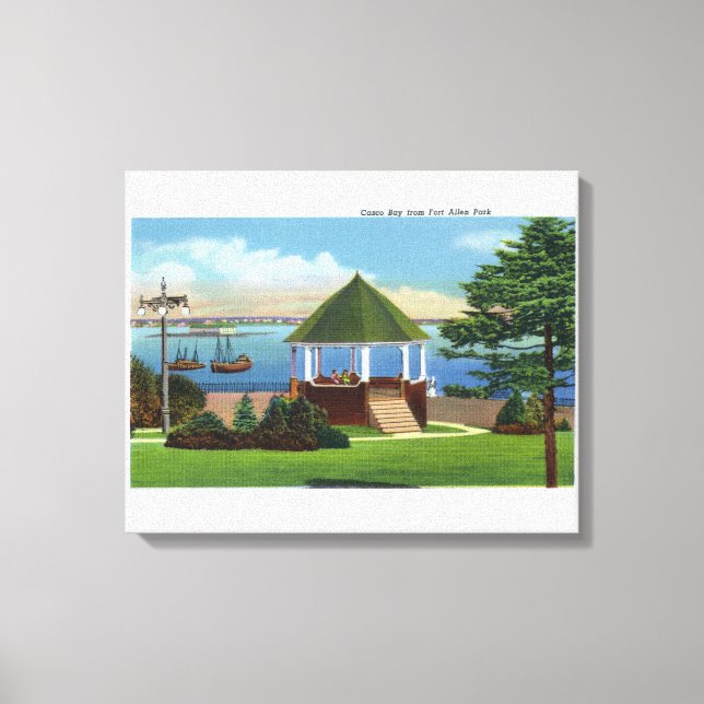 Toile Fort Allen Park Vue de Casco Bay (Recto)