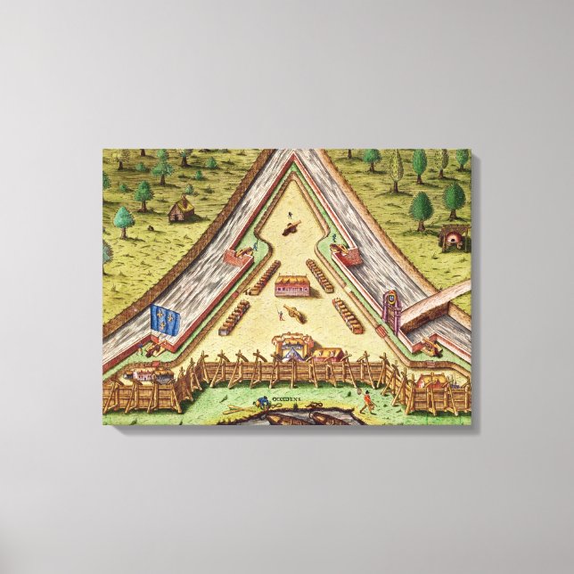 Toile Fort Caroline, de "Brevis Narratio" (Recto)