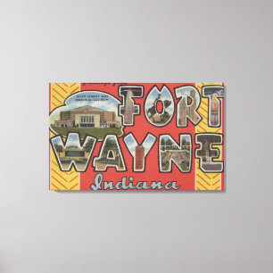 Toile Fort Wayne, Indiana - grandes scènes de lettre