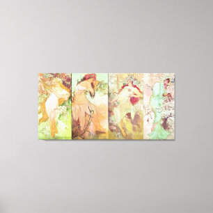 Toile Four Seasons par Alfons Mucha, 1896