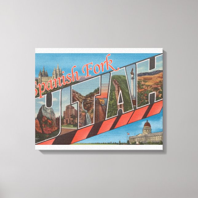 Toile Fourche Espagnole, Utah - Scènes de grandes lettre (Recto)