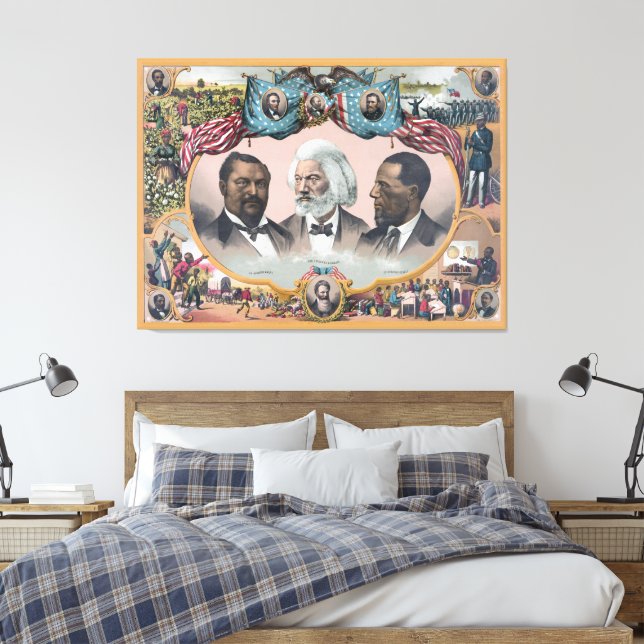 Toile Fr3d3rick Bailey Douglass avec Black Abolitionnist (Insitu(Chambre))