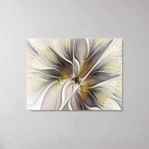 Toile Fractal floral, fleur de fantaisie aux couleurs de