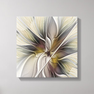 Toile Fractal floral, fleur de fantaisie aux couleurs de