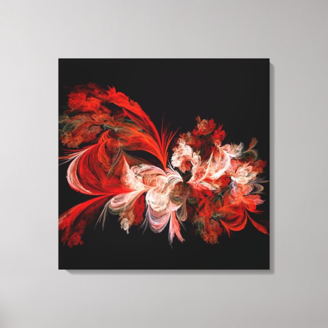 Toile Fractée Rouge Et Blanc (Recto)