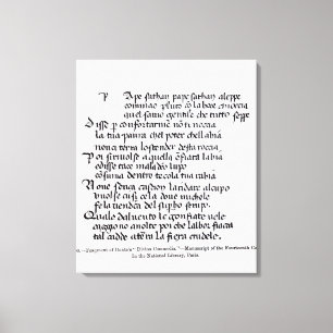 Toile Fragment de la Divina Commedia de Dante