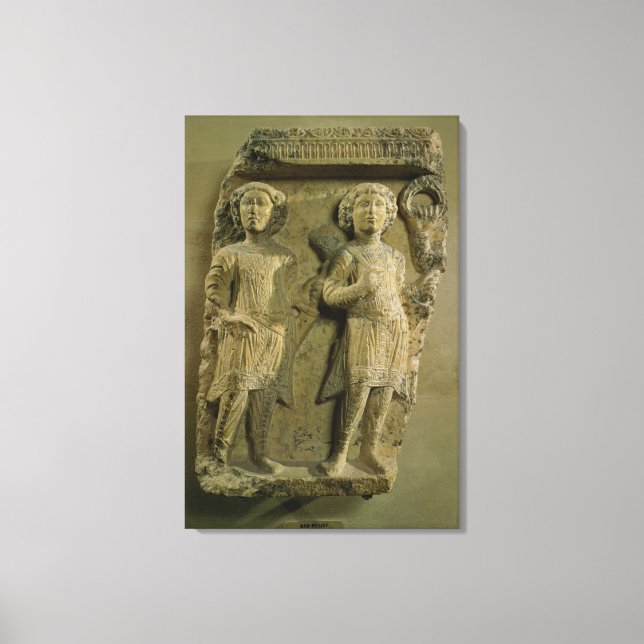 Toile Fragment d'une plaque de bas-relief représentant d (Recto)
