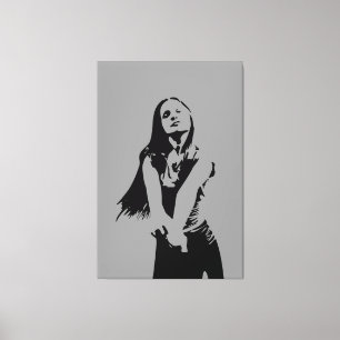 Toile Fraîcheur noir Monochrome femme Silhouette