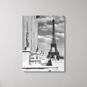 Toile France vintage Paris tour Eiffel palais de Chaillo