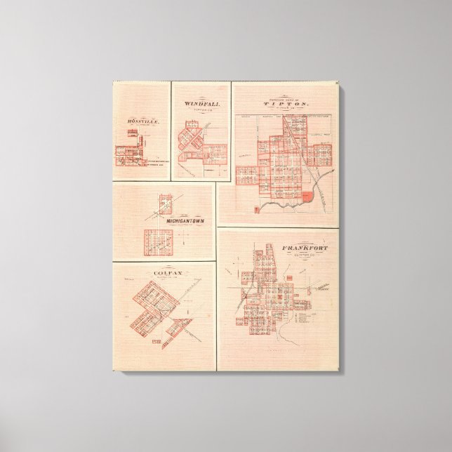 Toile Frankfort, Clinton Co avec Tipton (Recto)