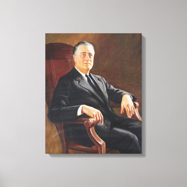Toile FRANKLIN DELANO ROOSEVELT par Jacob H. Perskie (Recto)