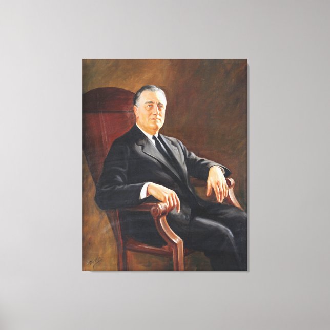 Toile FRANKLIN DELANO ROOSEVELT par Jacob H. Perskie (Recto)
