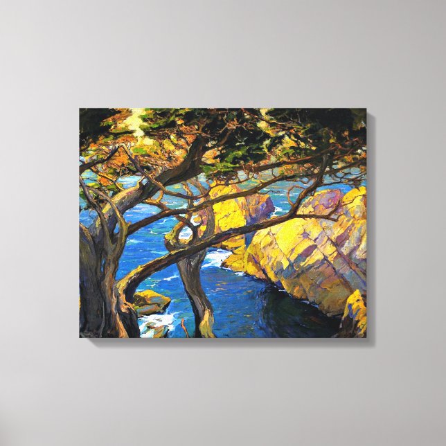 Toile Franz Bischoff - Arbres nés à gauche, Monterey (Recto)