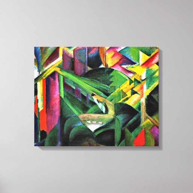 Toile Franz Marc - Cerf dans un jardin de monastères (Recto)