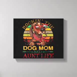 Toile Frapper Le Chien Maman Tante Cadeau De Vie Pour La