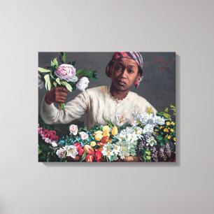 Toile Frederic Bazille - Jeune Femme avec Pivoines