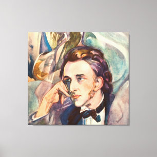 Toile Frederic Chopin Compositeur Musicien Portrait Célè