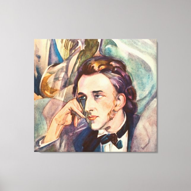 Toile Frederic Chopin Compositeur Musicien Portrait Célè (Recto)