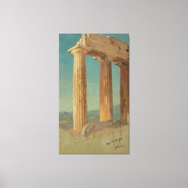 Toile Frederic Edwin Church - Colonnes du Parthénon (Recto)