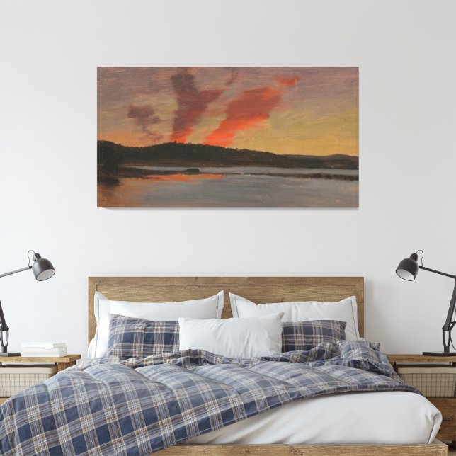 Toile Frederic Edwin Church - Coucher de soleil et monta (Insitu(Chambre))