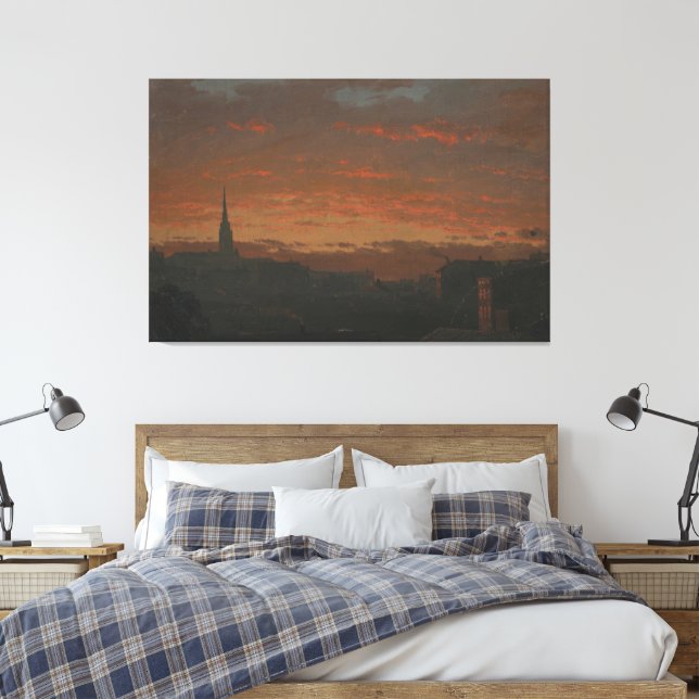 Toile Frederic Edwin Church - Coucher de soleil et monta (Insitu(Chambre))