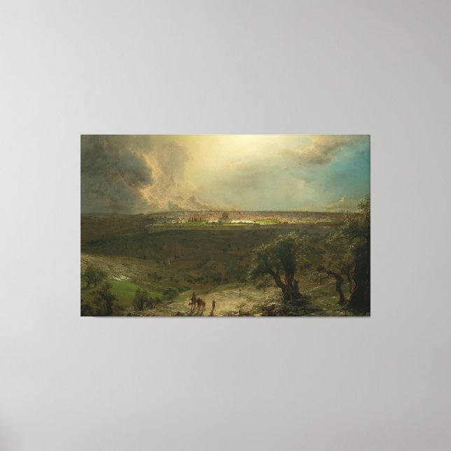 Toile Frédéric Edwin Church - Jérusalem depuis le mont o (Recto)