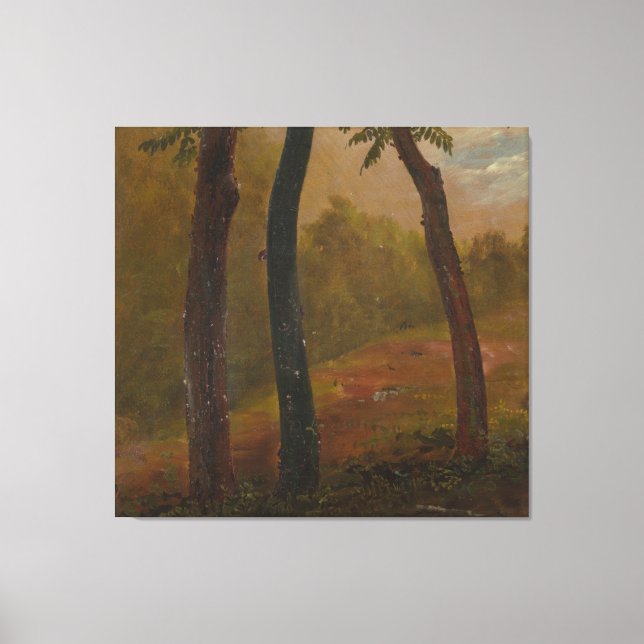 Toile Frederic Edwin Church - Scène boisée (Recto)