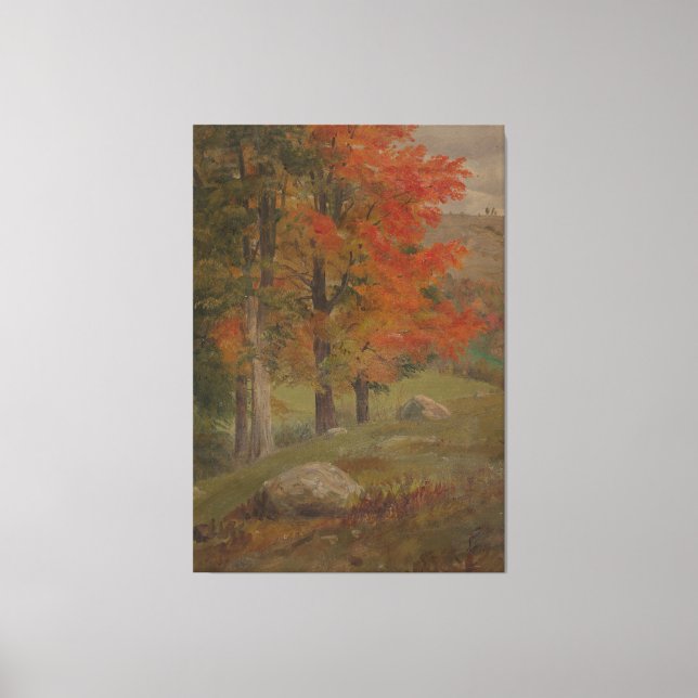 Toile Frederic Edwin Church - Scène boisée (Recto)
