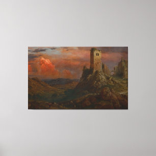 Toile Frederic Edwin Church - Tour de guet en Italie