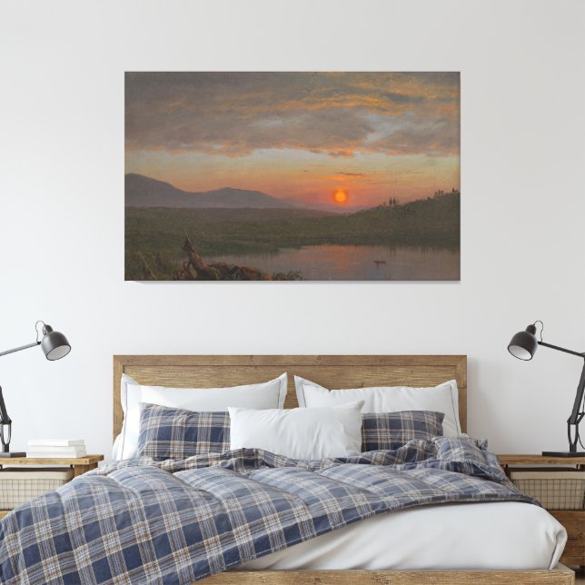 Toile Frederic Edwin Church - Vallée de l'Hudson, New Yo (Insitu(Chambre))