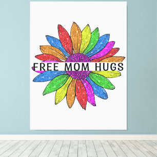 Toile Free Mom Hugs LGBTQIA+ Fierté Support