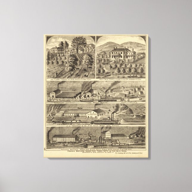 Toile Freeman Brothers Works, Ohio (Recto)