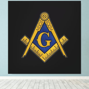 Toile Freemasons maçonniques Carré et boussole