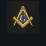 Toile Freemasons maçonniques Carré et boussole<br><div class="desc">Toile noire,  franc-maçonnerie,  maçonnique,  carré et boussole.</div>