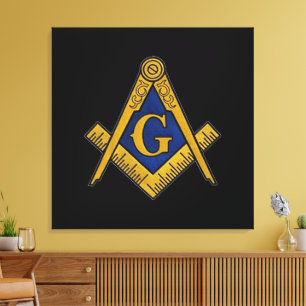 Toile Freemasons maçonniques Carré et boussole
