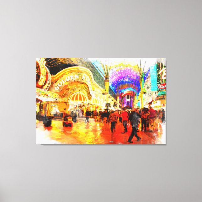Toile Fremont Street Experience Las Vegas Canvas Imprime (Recto)